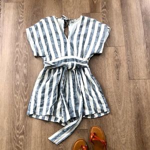 American Eagle Striped Romper
